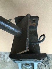 VTG Steampunk Industrial House Shop Garage Jack Floor Lamp Old Blue 349-26B