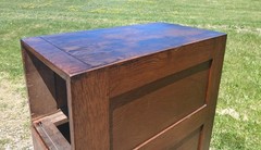 Antique Oak Four Drawer File Cabinet 1920s Lot 2