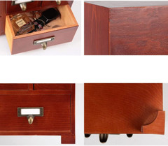 Farmhouse Rustic Medicine Small Vintage Chinese Cabinet Wood Tabletop Storage