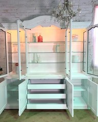 Painted Cottage Shabby Chic China Cabinet