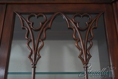 72383: JOHN WIDDICOMB Vintage Walnut Gothic Design Breakfront Display Bookcase