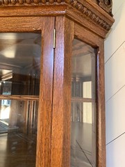 Fabulous Antique Victorian Oak Corner China Cabinet