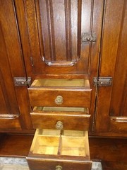 Antique Oak Dry Sink Cupboard Survivor Original Finish 1895 Dovetailed