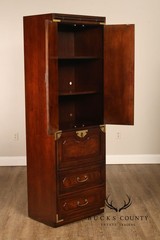 Bernhardt Pair Of Asian Campaign Style Linen Cabinets