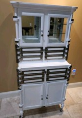 Antique Vintage BOWN STEEL Aseptic Dental / Medical Cabinet Circa 1909. Beauty!