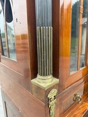 Antique Mahogany secretary desk Russian empire bronze ormolu columns 2pc 1810