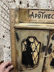 Witch Apothecary, Vintage Wooden Cabinet, Chalk Painted ~ Witches