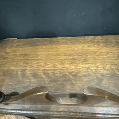 Vtg Plexiglass Front Classy Wooden Table Curio Wall Hanging Curio Cabinet – Read