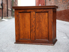 Vintage Antique Slot Machine Stand Wood Counter table Kitchen Island bar Podium
