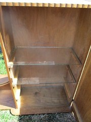 Antique French Kitchen Corner Medicine Cabinet Double Beveled glass Commode