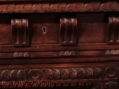 SUPERB WALNUT CARVED FIGURAL CABINET WITH HUTCH. WOW!!!