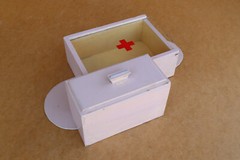 Old Antique Vintage Wooden Medical Box Cabinet Apothecary Chest Cupboard 1960’s
