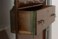 Craftsman Antique Oak China Display or Bar Cabinet #51061