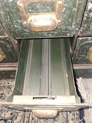Original Vintage INDUSTRIAL FILING CABINET, Brass Handles/Fittings 36 Boxes