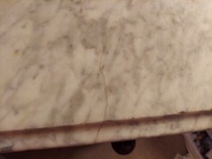 Antique Victorian Marble Top Wash Stand w/ Backsplash and Towel Bars 1875-1899