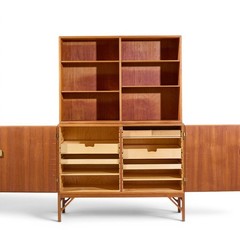 Børge Mogensen Model A 232 Mid Century Danish Oak China Cabinet Credenza Hutch