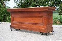 Antique Store Counter Wood Bar Kitchen Island industrial loft vintage tabletop