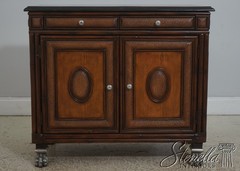 72451: Pair Of THOMASVILLE Ernest Hemingway Rattan & Stone Cabinets