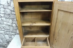 Antique German Wooden Wall Cabinet Bathroom Cabinet Hanging Cabinet around 1850