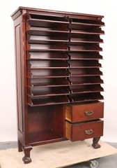 19th Century Mahogany Sheet Music Cabinet