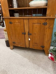 Antique Primitive 19th c. Pine Cupboard Pantry Shelf Farmhouse Country