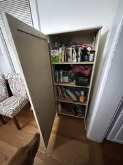 Shabby Chic China Cabinet – Extra Large and Elegant – with Matching Side Closer