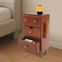Vintage Storage Cabinet, 3-tier Storage Cabinet, Storage Box With Drawers Brown