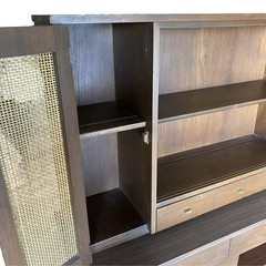 Mid-Century Danish Design Walnut Buffet Dry Bar w/ Hutch by Holman