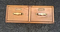 2 Drawer Library Card Catalog Index File Cabinet Remington-Industrial Office