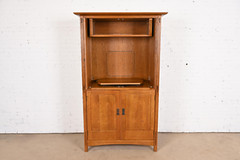 Stickley Mission Oak Arts & Crafts Media Armoire Cabinet