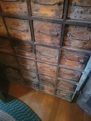 Antique Hand Made Flower Mill/ Apothecary 91 Drawers Wow RARE!!! Cabinet Only