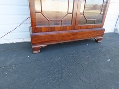 Henredon Chippendale Tall Large Flame Mahogany Display China Cabinet 6470