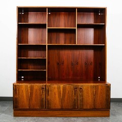 Mid Century Danish Modern Cabinet Rosewood Bookshelf Poul Hundevad Mcm Book Case