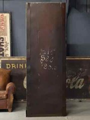 LARGE ANTIQUE COURTHOUSE FILE CABINET, TALL METAL FILE CABINET, CARD CATALOG