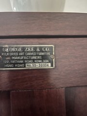 George Zee & Co. Bar Cabinet Brown Wood Mirrored Interior Bottle Storage
