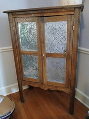 Antique Early Southern American Primitive Style Pie Safe Punched Tin Cabinet
