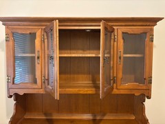 Tell City Furniture vintage/antique china hutch. Solid Maple, 52”W, 19”D, 70