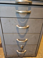 Vintage Original Authentic 4 Drawer Industrial Office File Cabinet w/ KEYS