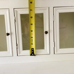 Vtg Exposures 5 Door Wall Cabinet Shelf White Made In Italy Miniatures Display