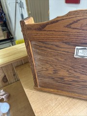 Mid Century Solid Oak Magazine Rack / Magazine Stand Handmade Beautiful Detail
