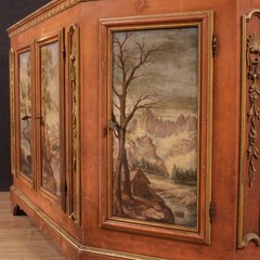 Sideboard Venetian vintage 20th century furniture hand painted antique style