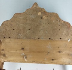 Antique Wall Hanging Herbal Rack Cabinet Kitchen Drawers Carved Sanded Wood Bar