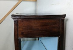 Antique Edwardian Mahogany Glass Display Curio Cabinet Queen Anne Chippendale