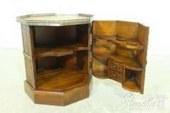 L33328EC: THEODORE ALEXANDER Octogonal Leather Bookspline Bar Cabinet