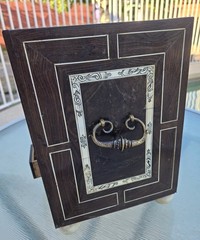 Miniature Ebony Cabinet Engraved Italian Style 10,5″x1 1,1″ x7,2″