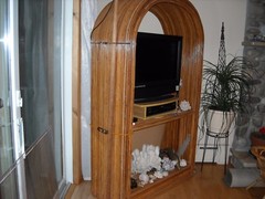 bamboo tv cabinet used vintage post 1950
