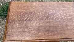 Antique Arts Crafts Tiger Oak 12 Drawer Wood File Cabinet Apothecary Hall Table