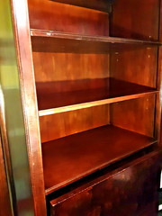 Antique Knob Creek original Wall unit Burl Drop Front Secretary Desk Cabinet