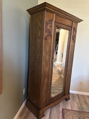 Antique 1901 Hand Carved Wardrobe / Cupboard Restored !