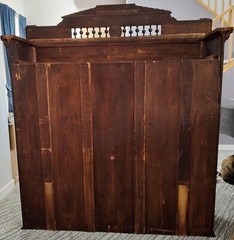 Antique Bookcase/Hutch Top for Desk -Beautiful Glass Ornate Carvings☀️Phoenix AZ